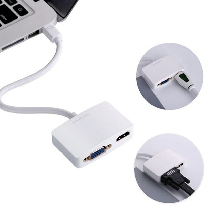 Cáp chuyển Mini Displayport sang HDMI và VGA trắng Ugreen 10427