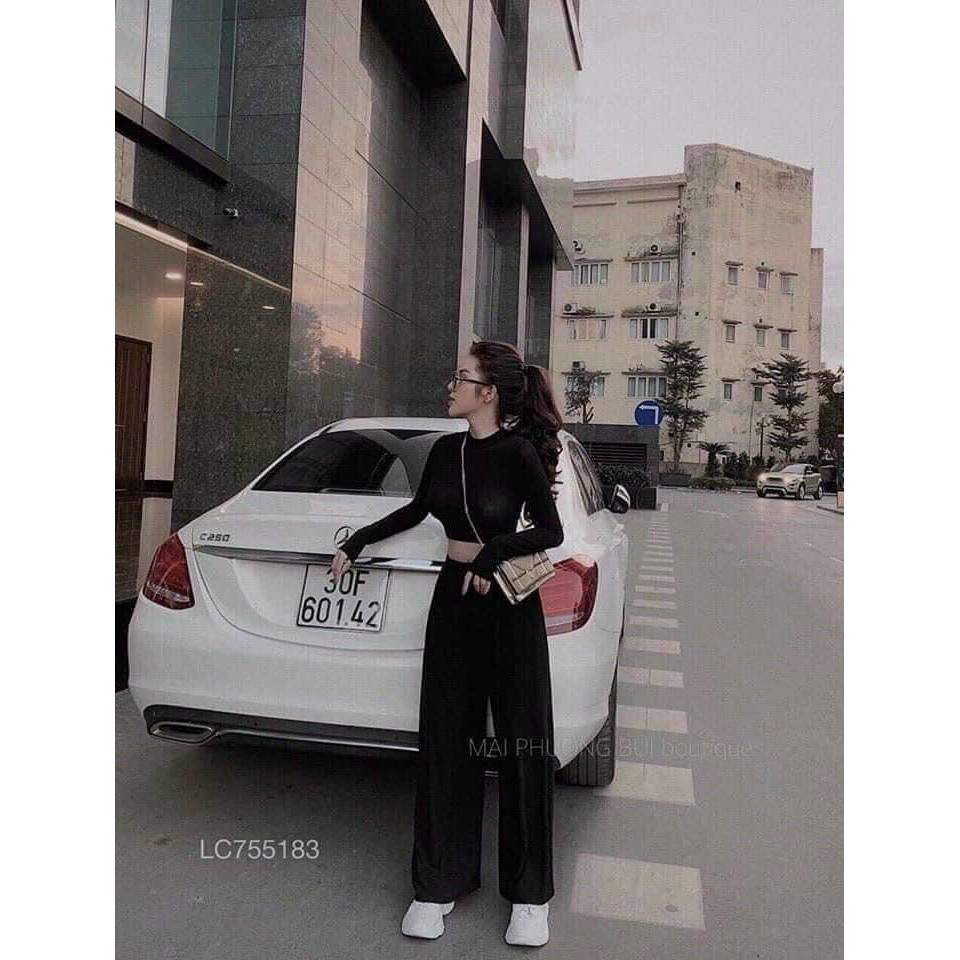 Quần vải ống rộng (cúc giữa) | BigBuy360 - bigbuy360.vn