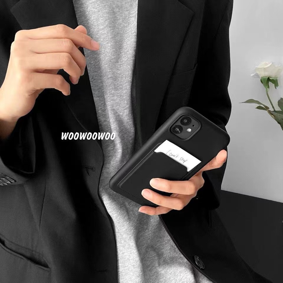 Ốp Điện Thoại Silicon Có Ngăn Đựng Thẻ Cho Iphone 14 / 13 12 / 11 7P / 8plus / X / xsm