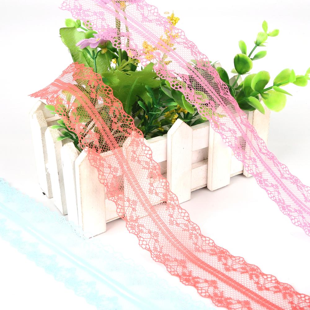 Cuộn Vải Ren 10yard / Màu Trắng Trang Trí Thủ Công 4cm