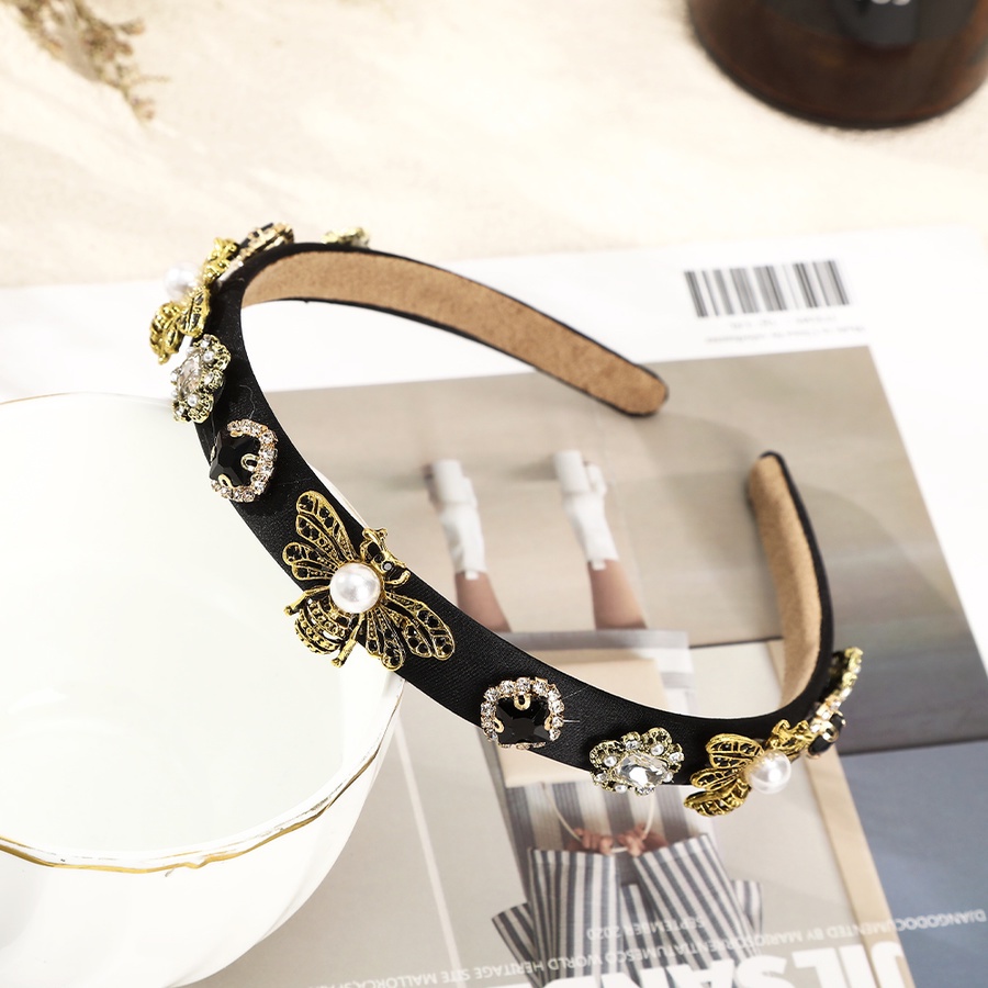 Băng Đô Cài Tóc Đính Đá Và Ngọc Trai Nhân Tạo Xinh Xắn Cho Nữ