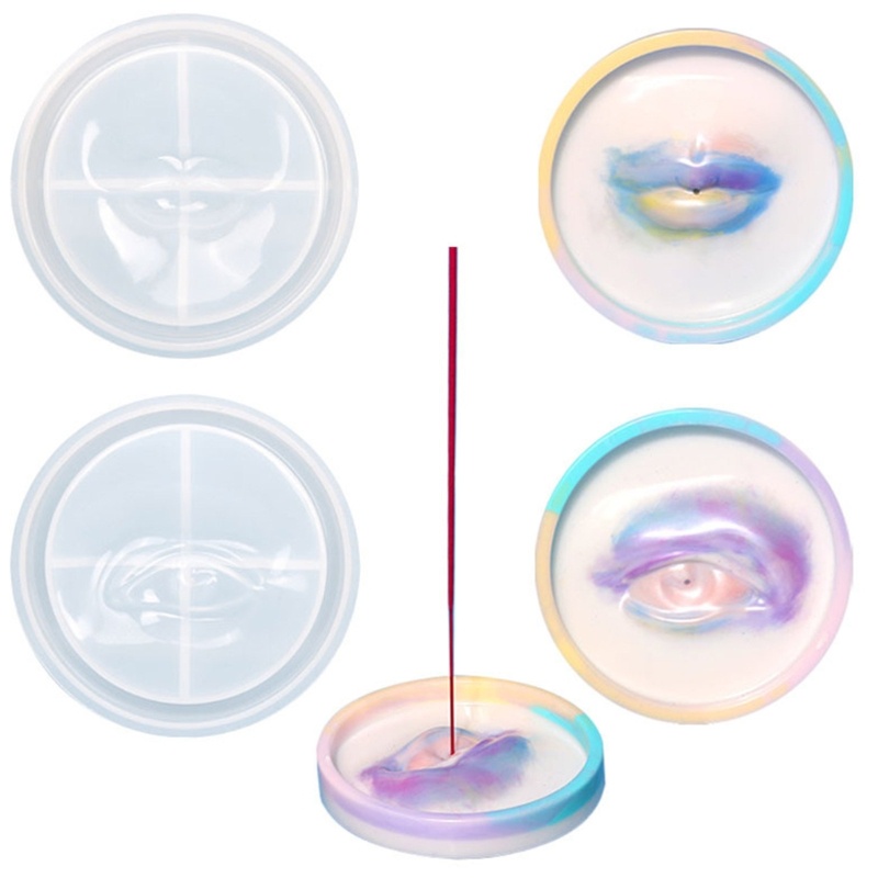 Khuôn Silicone Làm Giá Đỡ Trầm Hương Hình Mắt / Miệng Độc Đáo DIY