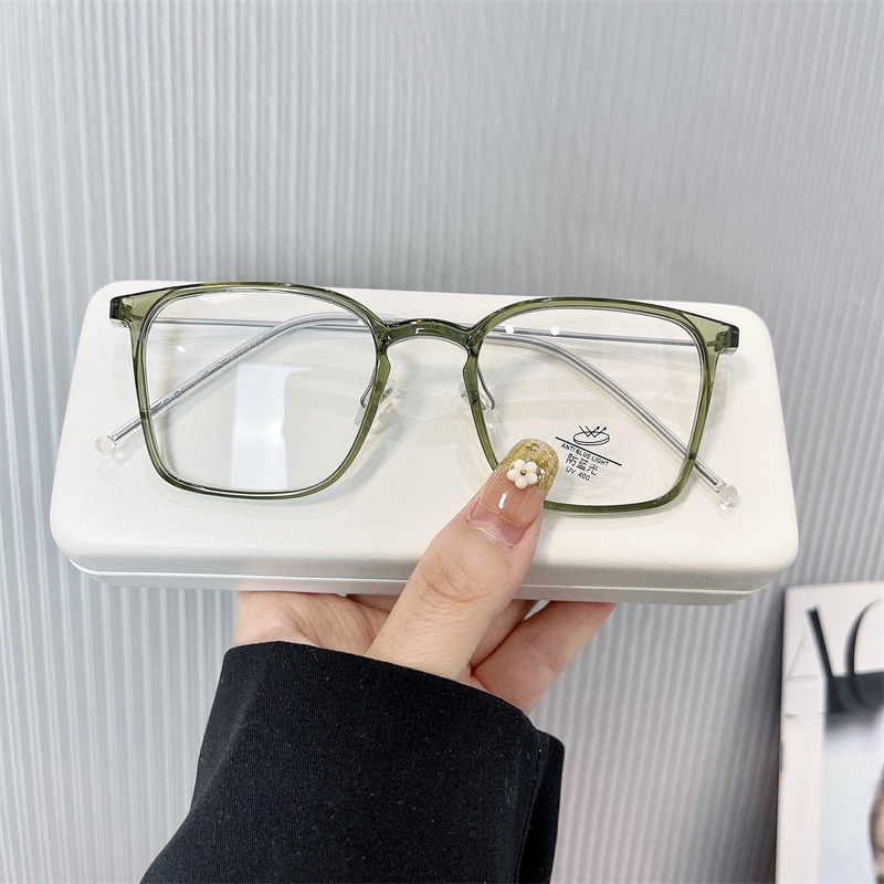 Mắt Kính Gọng Vuông Siêu Nhẹ Chống Ánh Sáng Xanh TR90 Thời Trang Hàn Quốc