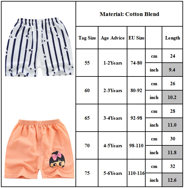 Quần Short Cotton Mềm Mại Cho Bé Trai / Gái (1-6 Tuổi)