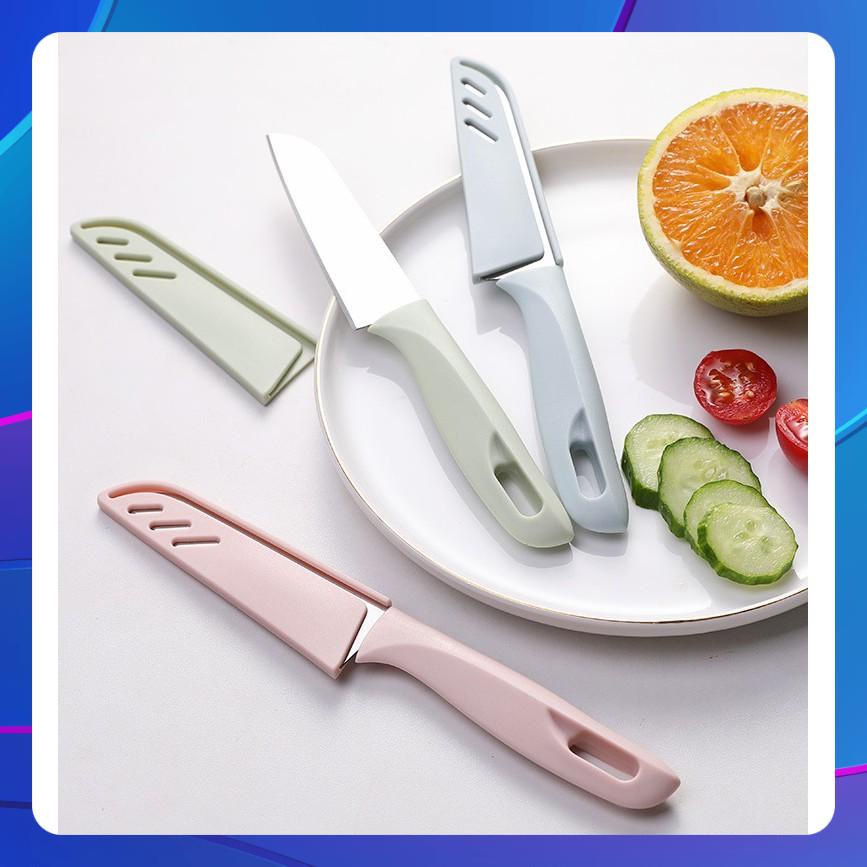 Dao gọt hoa quả có nắp an toàn, dao gọt trái cây chất liệu thép không gỉ