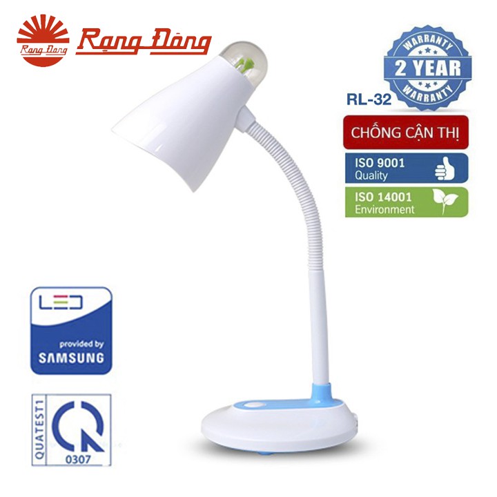 Đèn học Đèn bàn chống cận LED Rạng Đông 5W/7W (RD - RL- 32)