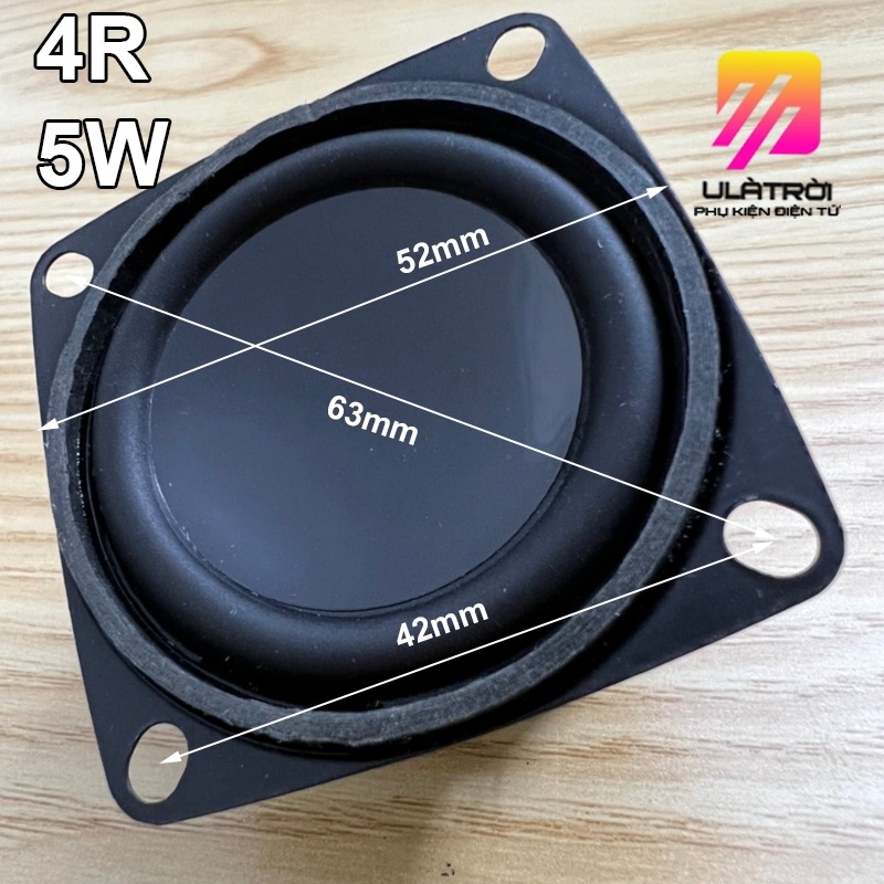Loa 4R 5W, loa toàn dải 4R 5W đường kính 52mm có vành bắt vít DIY loa nghe nhạc
