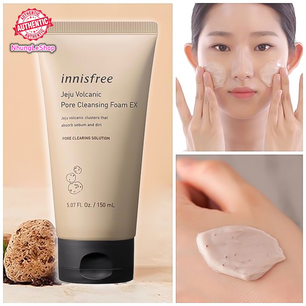 SỮA RỬA MẶT SE KHÍT LỖ CHÂN LÔNG ĐÁ TRO NÚI LỬA INNISFREE JEJU VOLCANIC PORE CLEANSING FOAM EX 150ML