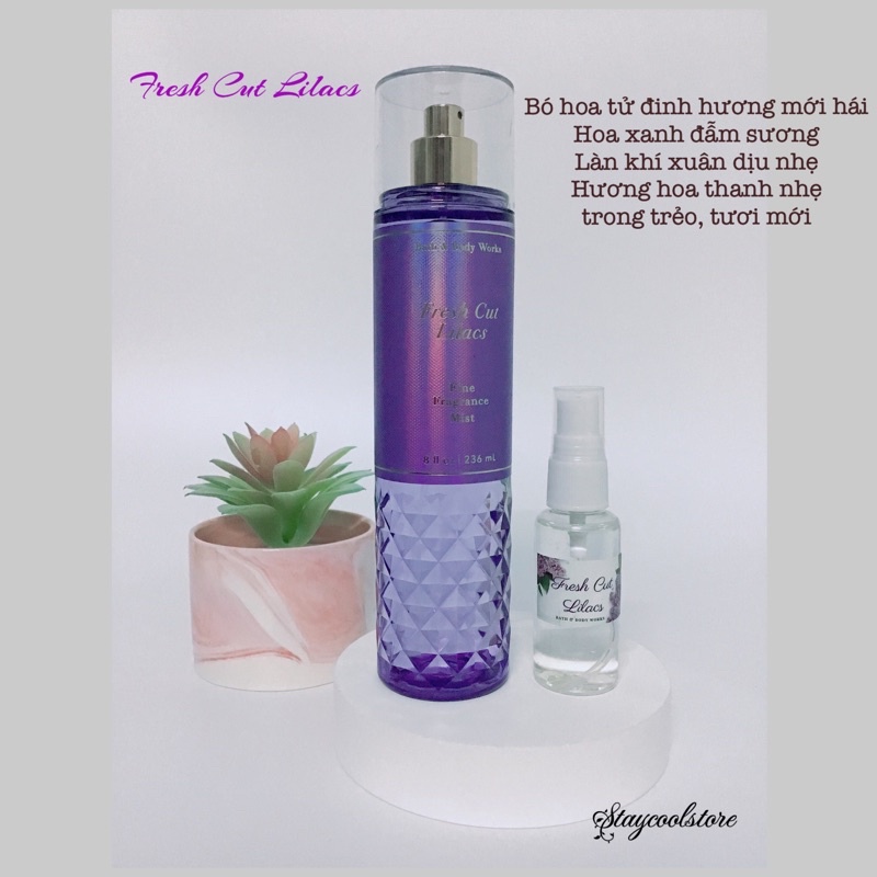Fresh cut lilacs- Xịt thơm toàn thân Body Mist 236ml Bath&Body Works
