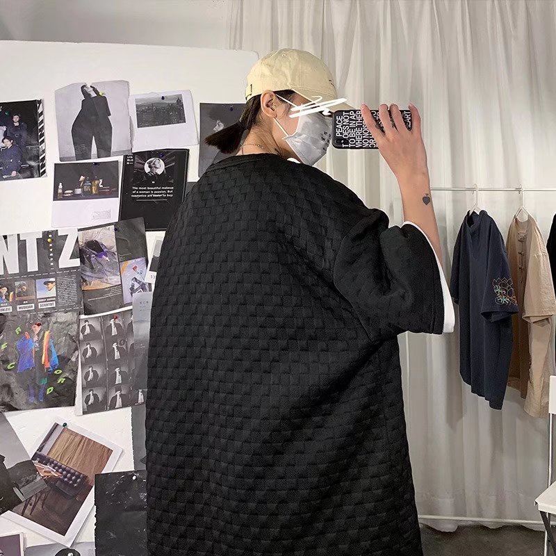 Áo Thun Tay Ngắn In Chữ Waffle Phong Cách Đường Phố Hàn Quốc Thời Trang Mùa Hè Cho Nam