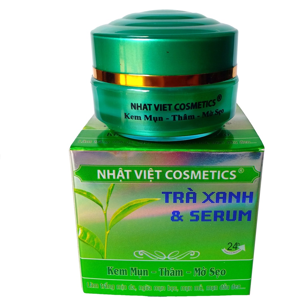 Kem Mụn, Thâm, Mờ sẹo Trà Xanh - Tinh chất Serum NHẬT VIỆT COSMETICS - 13g