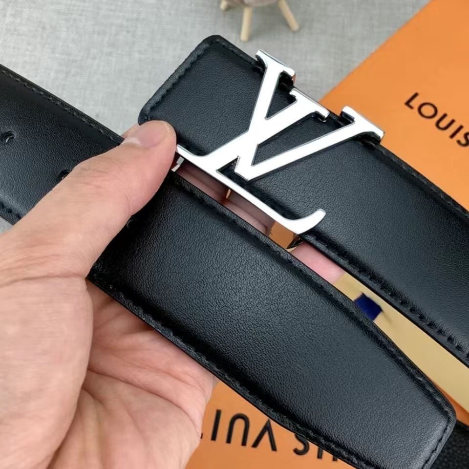 Thắt Lưng Da Bò Thật Khóa Cài Họa Tiết LV Thời Trang 2021 Cho Nam