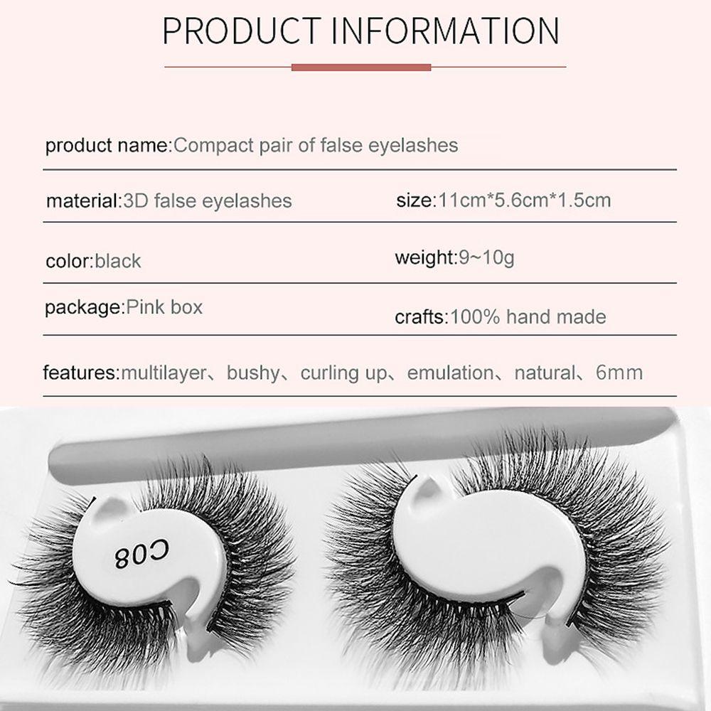 Set 2 Cặp Lông Mi Giả SKONHED 3D Handmade Tái Sử Dụng Linh Hoạt