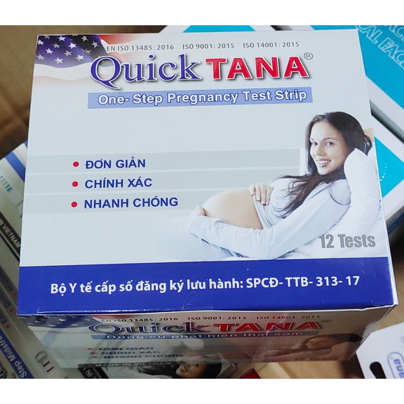 [Che tên sản phẩm] Que thử thai Quickseven, Quicktana 1 hộp 1 que