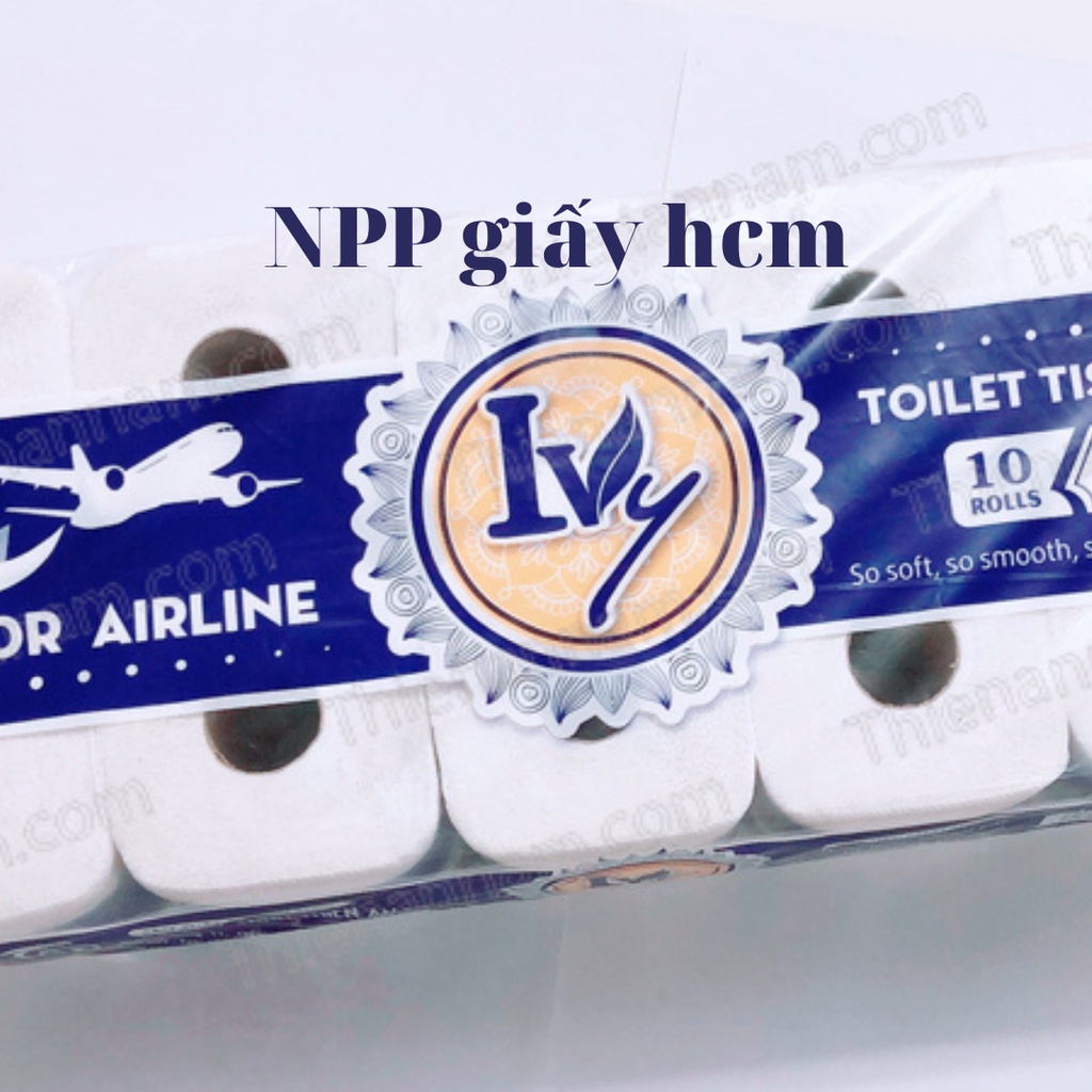 Giấy vệ sinh có lõi không lõi Ivy 10 cuộn siêu rẻ