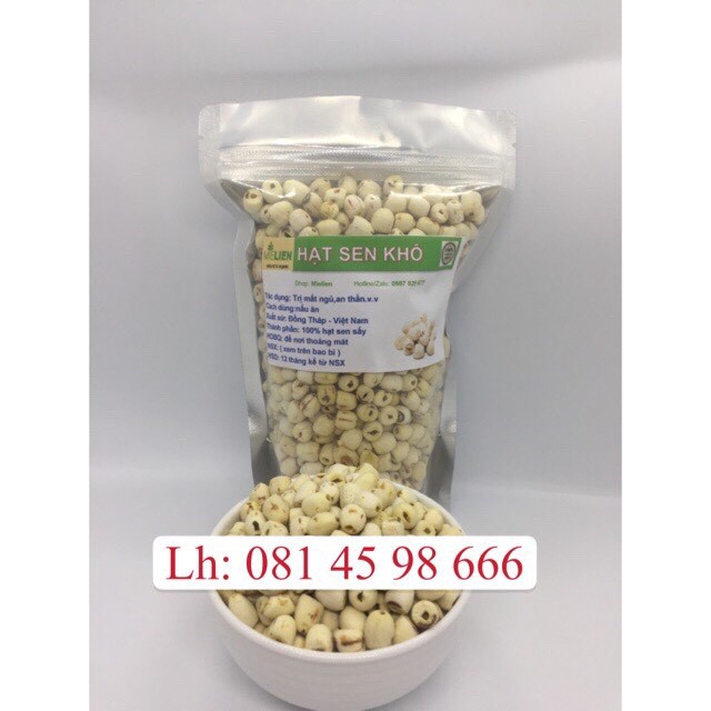 [ HCM ] hạt sen khô Gói 500gram - nấu chè sâm bổ lượng, gà tiềm sâm