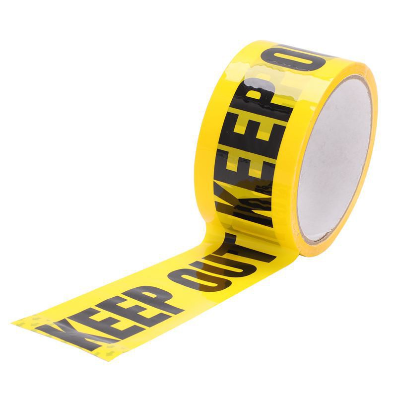 KEEP OUT chữ lớn - Băng keo tape vàng Sticker Factory - Kích thước 25m