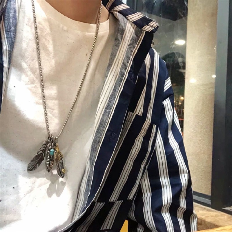 Dây chuyền mặt hình lông vũ phong cách Harajuku
