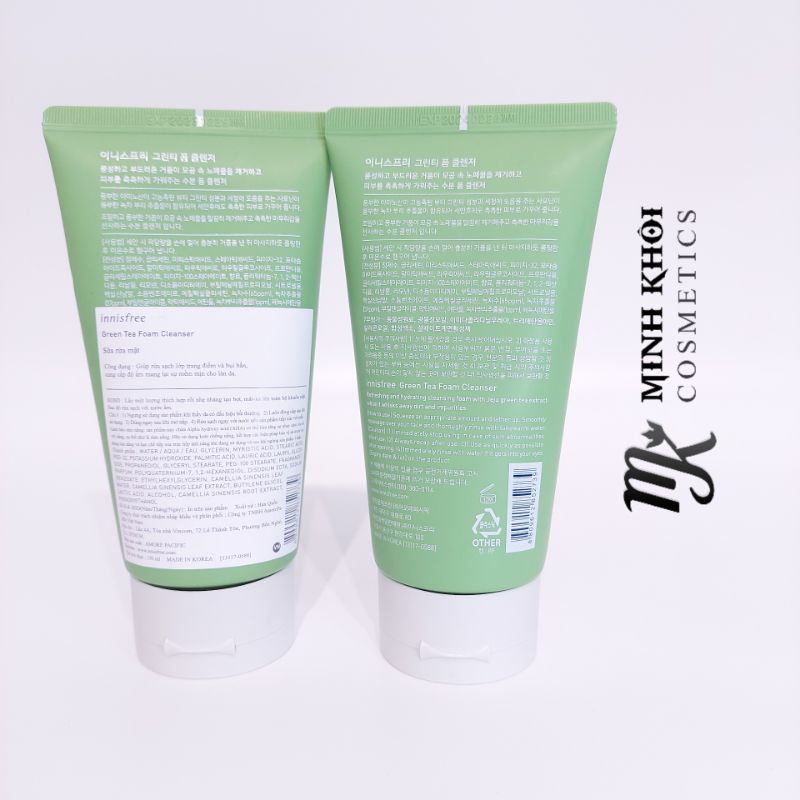 Sữa Rửa Mặt Chiết Xuất Từ Trà Xanh Innisfree Green Tea Foam Cleanser 150ml