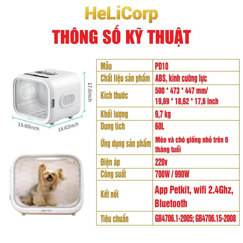 Máy Sấy Cho Chó Mèo, Lồng Sấy Lông Thú Cưng Petkit Air Salon Max Pro 2024