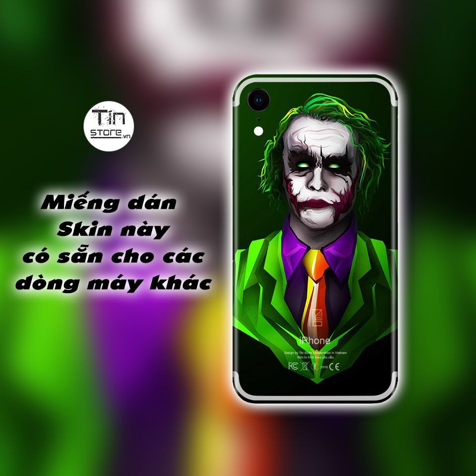 Miếng dán skin hình Joker-SAH0079) cho iPhone 5/6/6Plus/7/7Plus/X/XS max/11/11 Pro/11Pro max