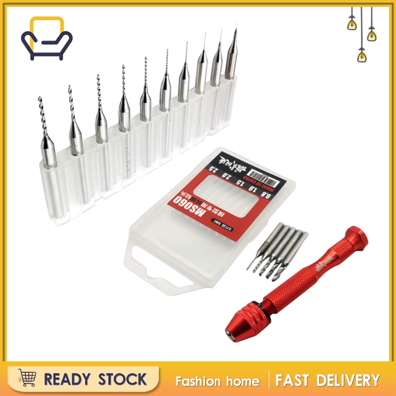 Bộ Mũi Khoan Cầm Tay Mini 0.1-1mm Chuyên Dụng Làm Đồ Gỗ / Mô Hình Gundam