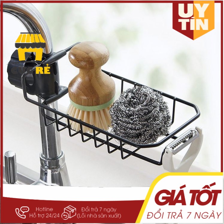 [GIẢM GIÁ CỰC SÔC TỚI 50%] Giá để đồ inox cài cạnh vòi nước rửa bát nhà tắm