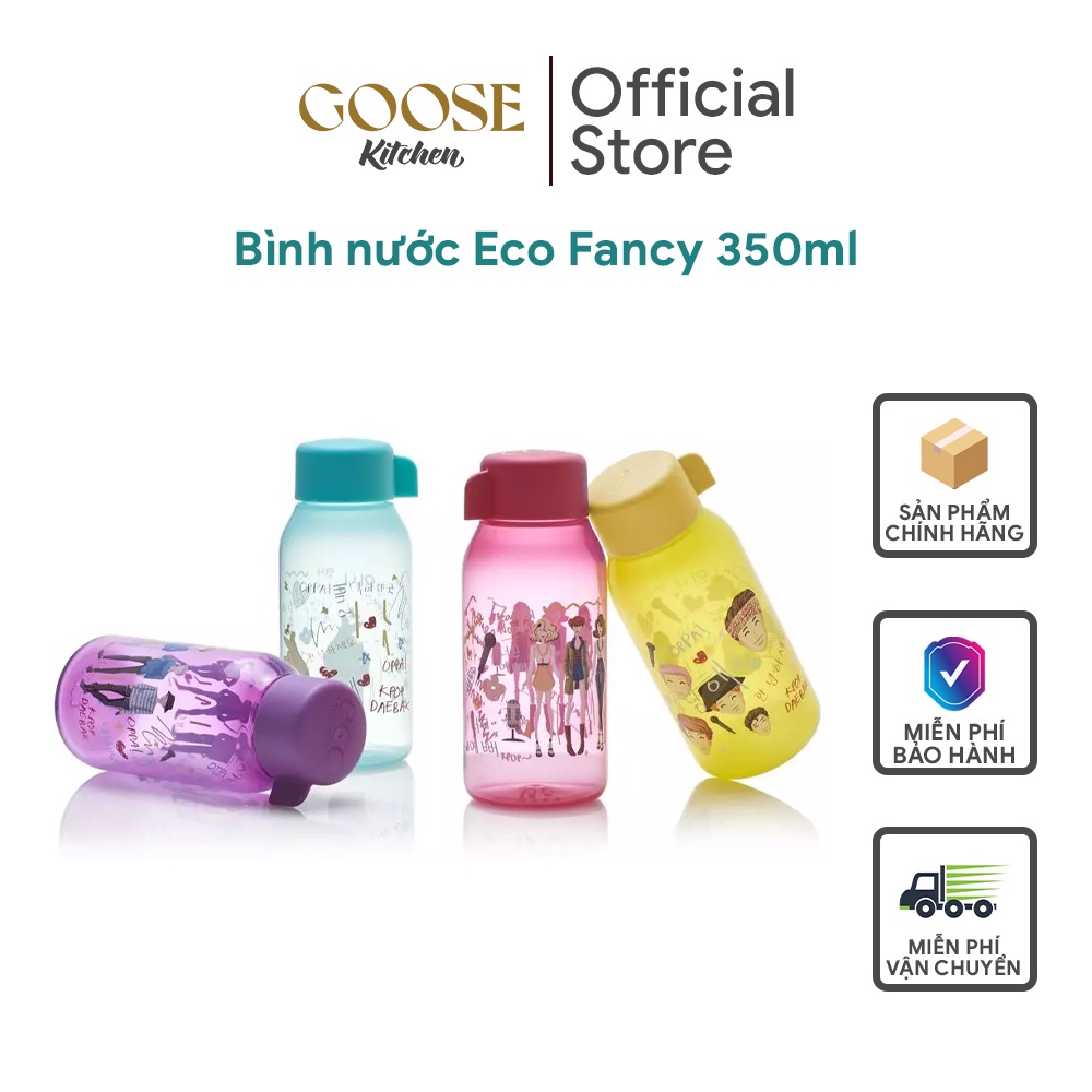 Bình nước 280ml, 350ml tupperware cầm tay chịu nhiệt nhiều màu tiện lợi chính hãng