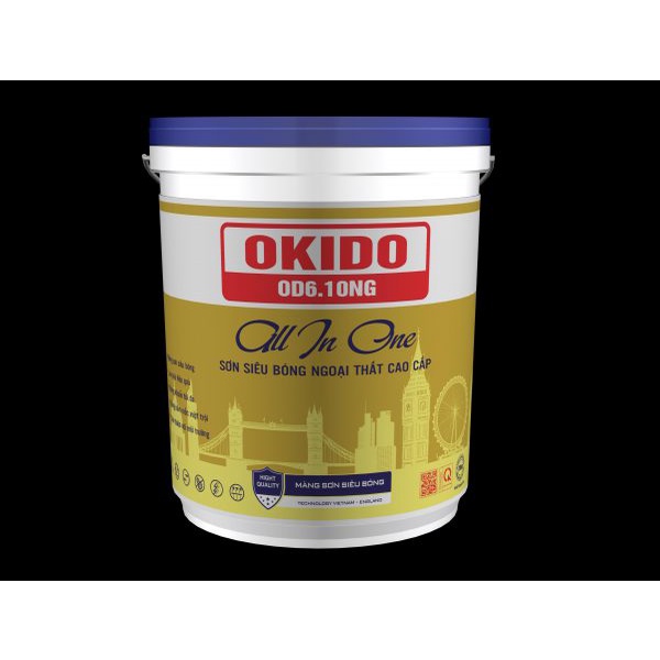 OD6.10NG OKIDO - ALL IN ONE: Sơn siêu bóng nội thất cao cấp 20kg