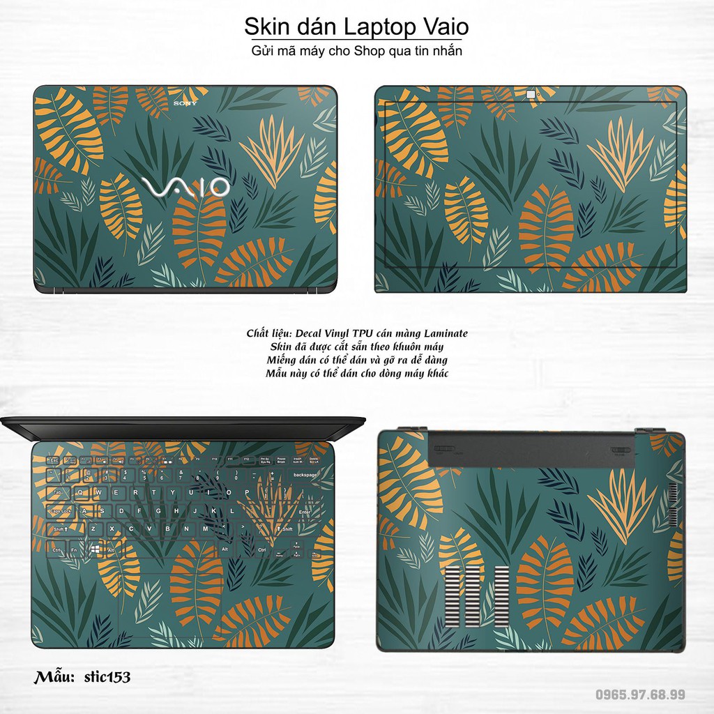 Skin dán Laptop Sony Vaio in hình Hoa văn sticker nhiều mẫu 25