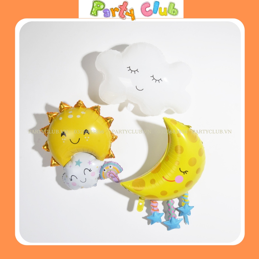 Bóng hình mặt trời - bóng mặt trăng trang trí sinh nhật