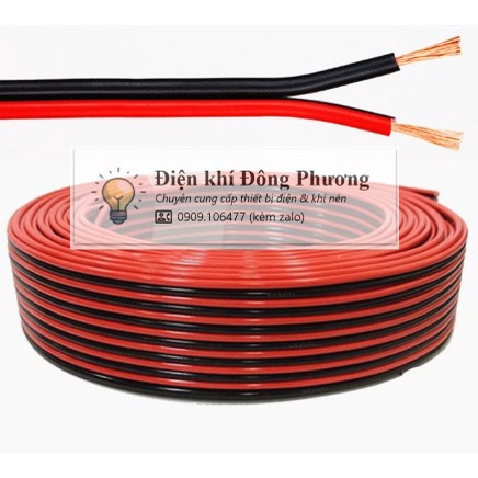 [Giá 1M; Đơn tối thiểu 30k] Cáp điện, dây điện đôi đỏ đen 2 Pin RVB 2x0.5; 2x1; 2x1.5.