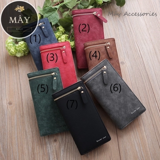 Ví tiền dài unisex cầm tay thời trang Easter Star màu đỏ rượu vang [Thiết Kế Hàn Quốc]