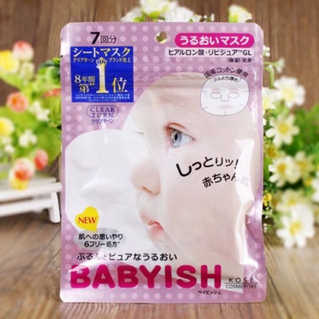 Gói 7 miếng mặt nạ Nội địa Nhật Kose Babyish