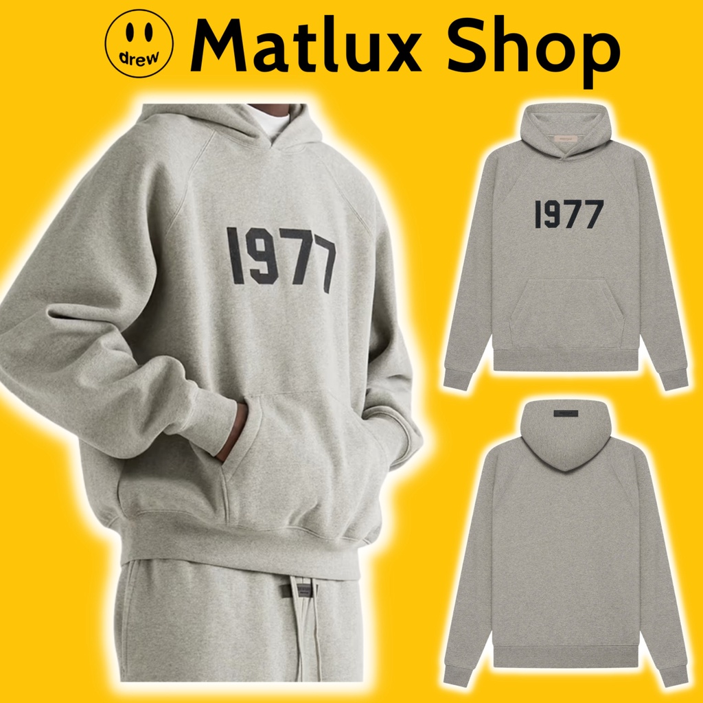 [BEST QUALITY] Áo hoodie FEAR OF GOD ESSENTIALS S22 1977 Dark Oatmeal in nhung cao cấp, Áo khoác nỉ 