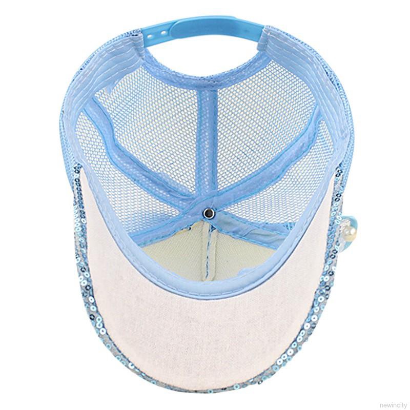 Mũ lưỡi trai phối lưới đính nơ đáng yêu cho bé