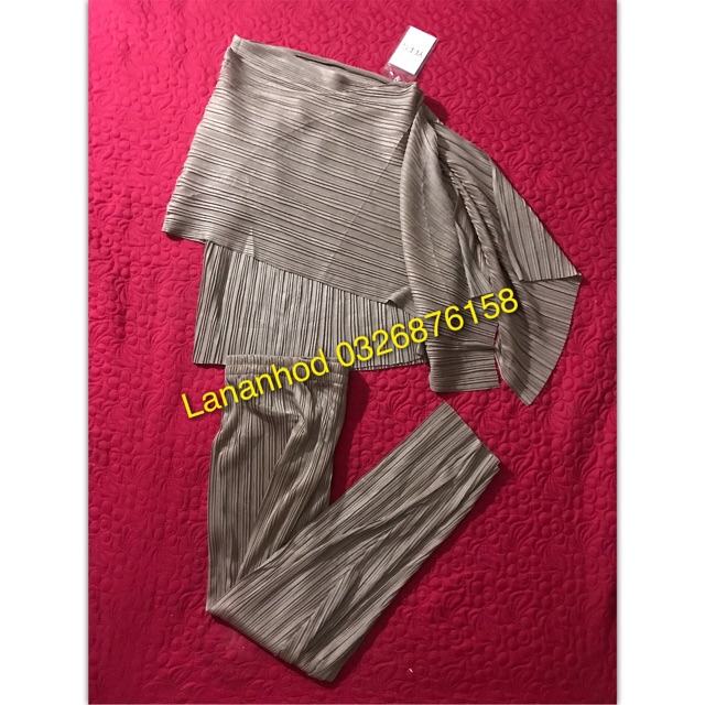 [ORDER] ẢNH THẬT Ở CUỐI Set áo lệch vai - quần ống xuông 3 màu nâu-xám-hồng mặc hè cực mát mà siêu chanh xả luôn ạ🌼🌼🌼 | BigBuy360 - bigbuy360.vn