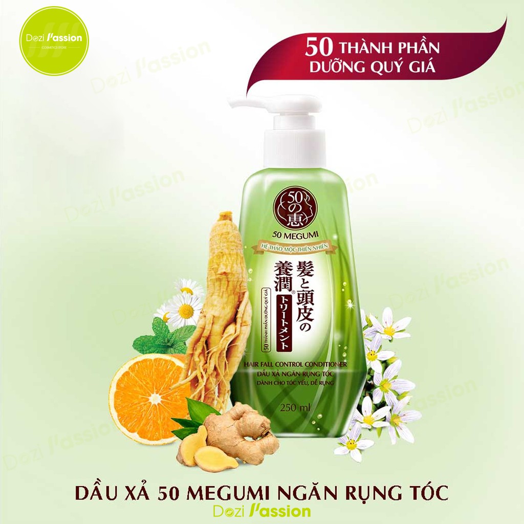 Dầu Gội Megumi Chiết Xuất Thảo Dược Thiên Nhiên Ngăn Rụng Tóc 250ml