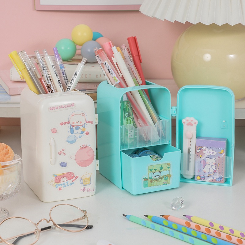 Hộp đựng bút để bàn đa năng sức chứa lớn kiểu dáng dễ thương