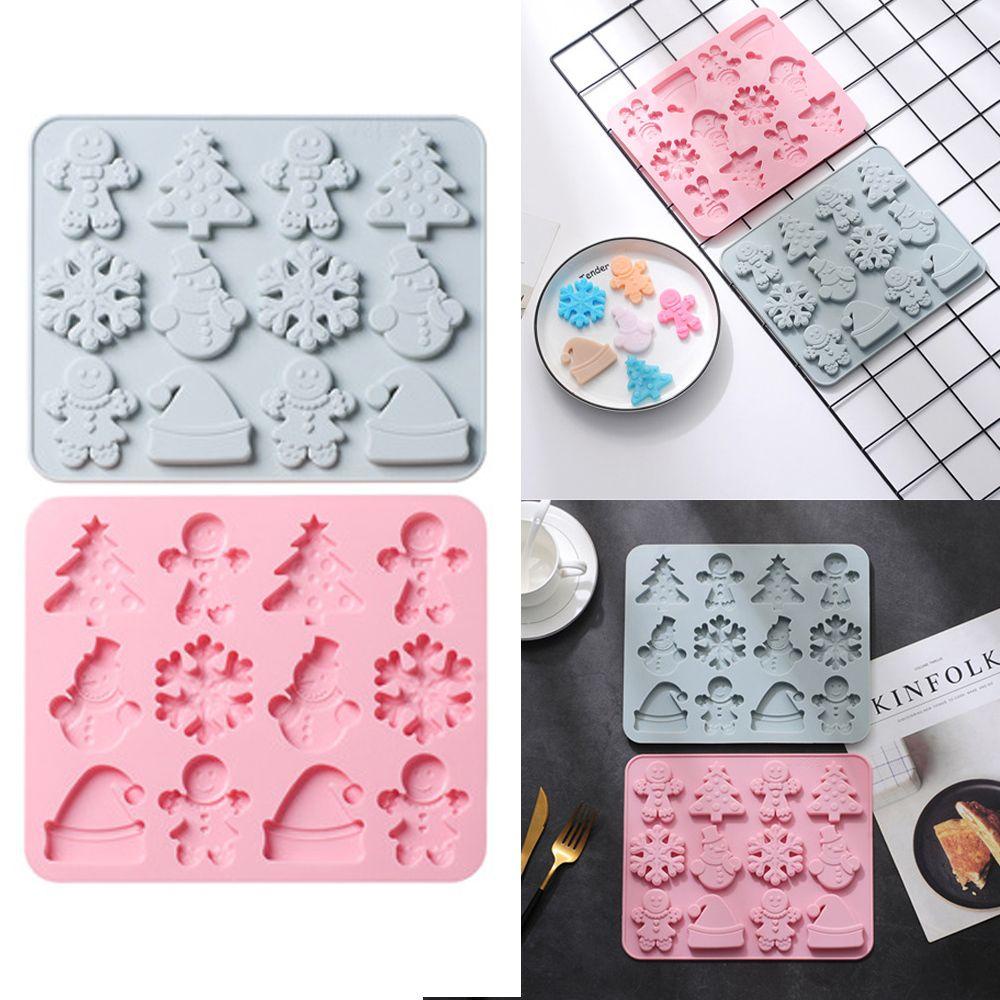 Khuôn Silicone Tạo Hình Làm Bánh Kẹo Hình Người Tuyết Chất Lượng Cao