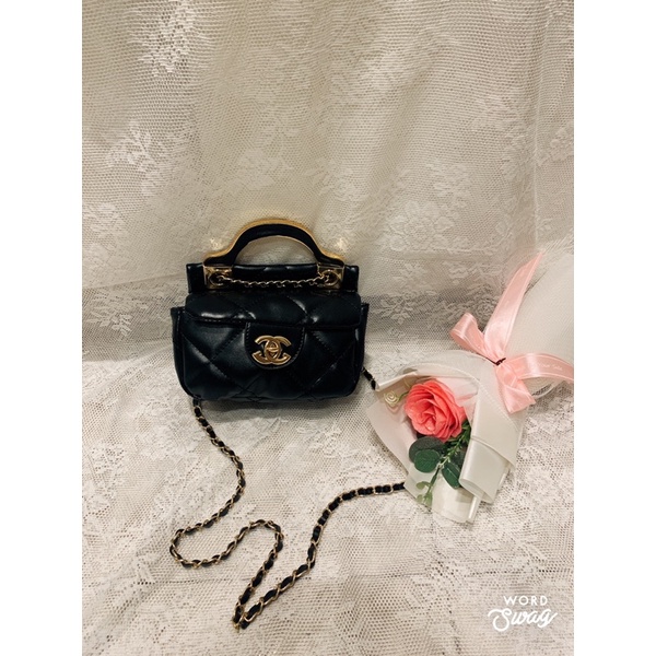 Túi xách nữ đeo chéo mini - Túi đeo chép nữ cao cấp ô trám kèm dây xích vàng cực xinh