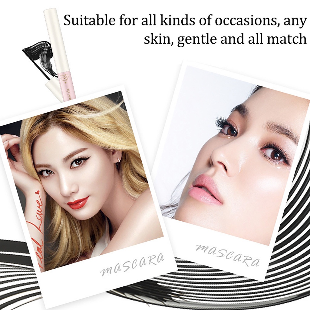 [Hàng mới về] Mascara Sợi Tơ 3D Kháng Nước Nhanh Khô Lâu Trôi Trang Điểm Dài Dày Và Cong Mi Tự Nhiên Mềm Mại