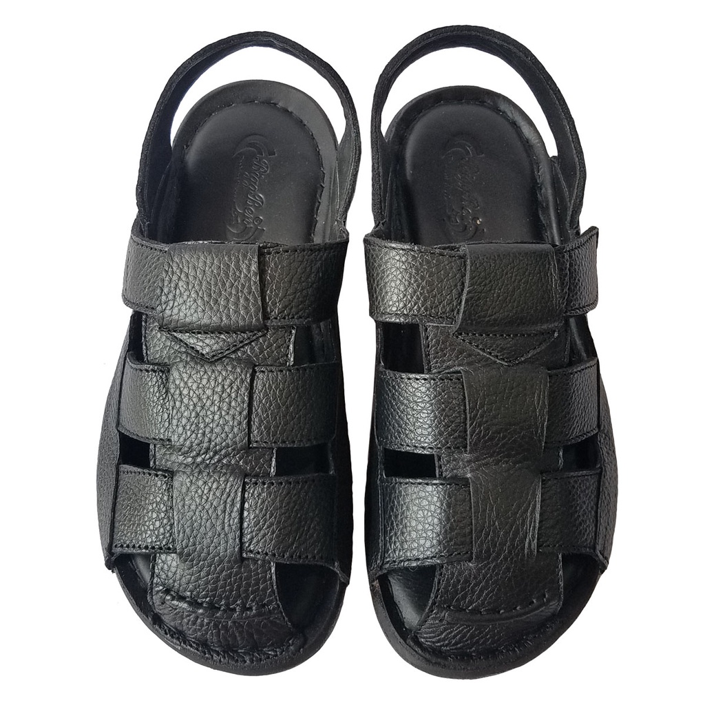 Giày Sandal Nam Bít Mũi Da Bò Thật BIGBEN Cao Cấp SD115