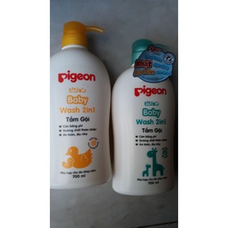 Tắm gội Pigeon hoa hướng dương 700ml màu vàng mâu  mới  sx  10/07/2020