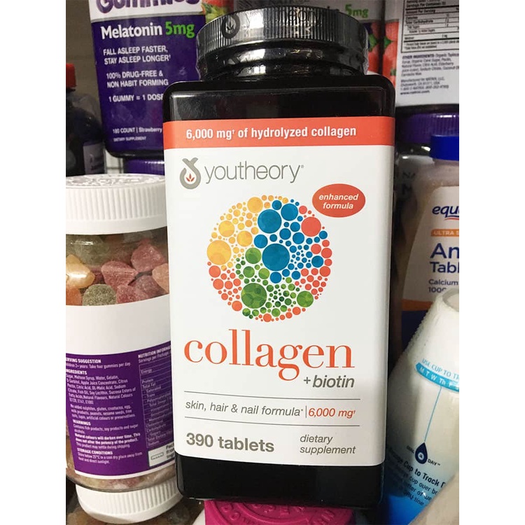 Viên Collagen giúp làn da trắng hồng căn mịn Youtheory Collagen Advanced Formula 390 viên