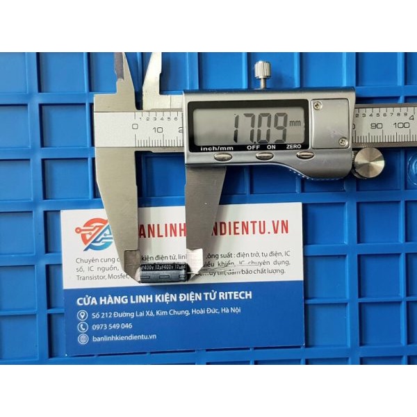 Tụ hóa Chang 12uF 400V kích thước 7x17mm