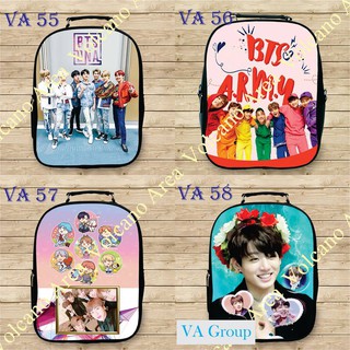 [BTS] Balo Size A (mẫu 45 - 58) - in theo yêu cầu Kpop (RM, Jin, Suga, J-Hope, Jimin, V, Jungkook)