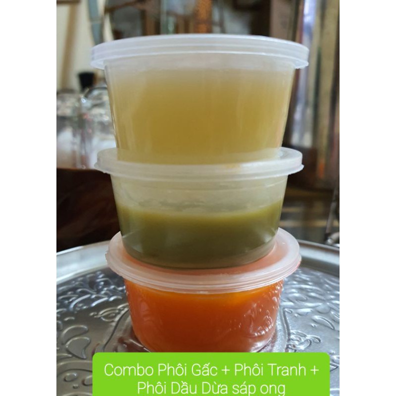 Combo Phôi gấc + Phôi trà xanh +Phôi sáp ong dầu dừa