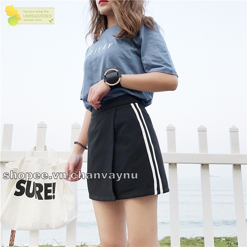 Quần Giả Váy Vạt Chéo 2 sọc | BigBuy360 - bigbuy360.vn