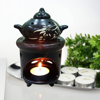 Bếp Xông Bồ Kết Bằng Gốm Sứ Bát Tràng [Dùng Nến Sạch]